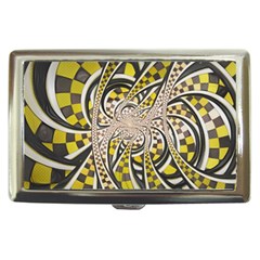 Liquid Taxi Cab, A Yellow Checkered Retro Fractal Cigarette Money Cases by jayaprime