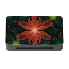 Beautiful Red Passion Flower In A Fractal Jungle Memory Card Reader With Cf by jayaprime