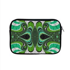 Fractal Art Green Pattern Design Apple Macbook Pro 15  Zipper Case