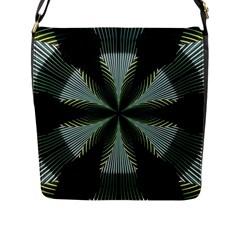 Lines Abstract Background Flap Messenger Bag (l) 