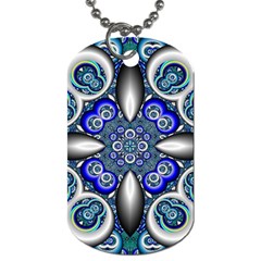 Fractal Cathedral Pattern Mosaic Dog Tag (two Sides)