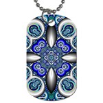 Fractal Cathedral Pattern Mosaic Dog Tag (Two Sides) Back