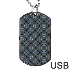 Space Wallpaper Pattern Spaceship Dog Tag Usb Flash (one Side)