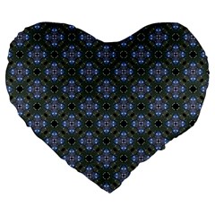 Space Wallpaper Pattern Spaceship Large 19  Premium Heart Shape Cushions