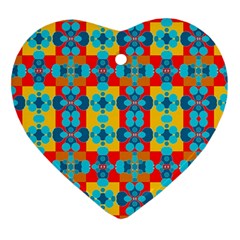 Pop Art Abstract Design Pattern Ornament (heart) by BangZart