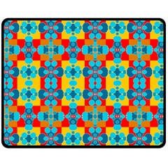 Pop Art Abstract Design Pattern Double Sided Fleece Blanket (medium) 