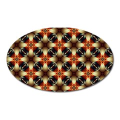 Kaleidoscope Image Background Oval Magnet by BangZart