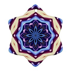 Mandala Art Design Pattern Snowflake Ornament (two Sides) by BangZart