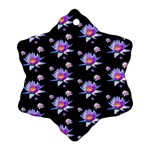 Flowers Pattern Background Lilac Ornament (Snowflake) Front