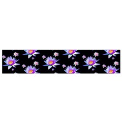 Flowers Pattern Background Lilac Flano Scarf (small)