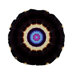 Mandala Art Design Pattern Standard 15  Premium Flano Round Cushions by BangZart