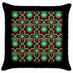 Pattern Background Bright Brown Throw Pillow Case (black)