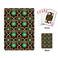 Pattern Background Bright Brown Playing Card by BangZart