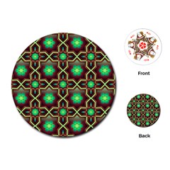 Pattern Background Bright Brown Playing Cards (round)  by BangZart