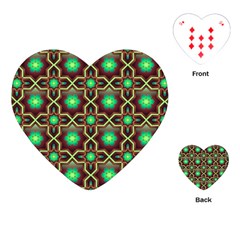 Pattern Background Bright Brown Playing Cards (heart)  by BangZart