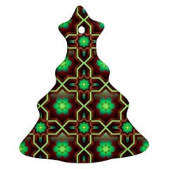 Pattern Background Bright Brown Ornament (christmas Tree)  by BangZart
