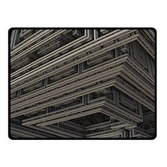 Fractal 3d Construction Industry Double Sided Fleece Blanket (small) 