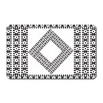 Pattern Background Texture Black Magnet (Rectangular) Front