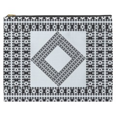 Pattern Background Texture Black Cosmetic Bag (xxxl)  by BangZart