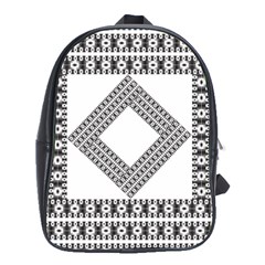 Pattern Background Texture Black School Bags (xl) 