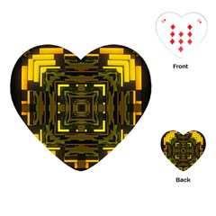 Abstract Glow Kaleidoscopic Light Playing Cards (heart)  by BangZart