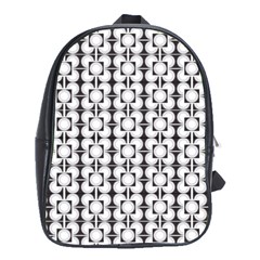 Pattern Background Texture Black School Bags (xl)  by BangZart