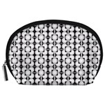 Pattern Background Texture Black Accessory Pouches (Large)  Front