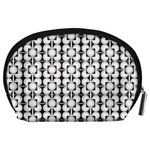 Pattern Background Texture Black Accessory Pouches (Large)  Back