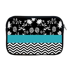 Flowers Turquoise Pattern Floral Apple Macbook Pro 17  Zipper Case