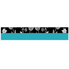 Flowers Turquoise Pattern Floral Flano Scarf (large)