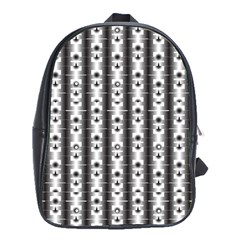 Pattern Background Texture Black School Bags (xl) 