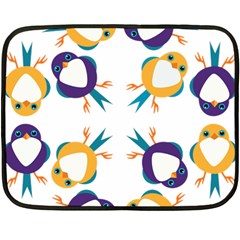 Pattern Circular Birds Double Sided Fleece Blanket (mini)  by BangZart