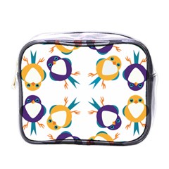 Pattern Circular Birds Mini Toiletries Bags by BangZart