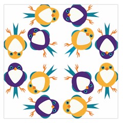 Pattern Circular Birds Large Satin Scarf (square) by BangZart