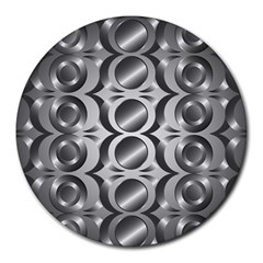 Metal Circle Background Ring Round Mousepads by BangZart