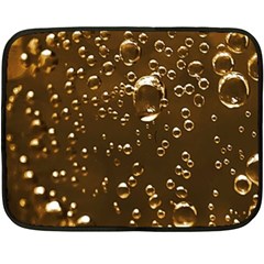 Festive Bubbles Sparkling Wine Champagne Golden Water Drops Fleece Blanket (mini) by yoursparklingshop