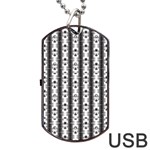 Pattern Background Texture Black Dog Tag USB Flash (One Side) Front