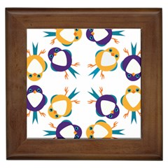 Pattern Circular Birds Framed Tiles by BangZart