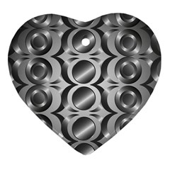 Metal Circle Background Ring Heart Ornament (two Sides) by BangZart