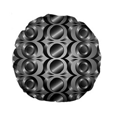 Metal Circle Background Ring Standard 15  Premium Round Cushions