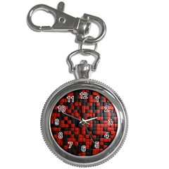 Black Red Tiles Checkerboard Key Chain Watches