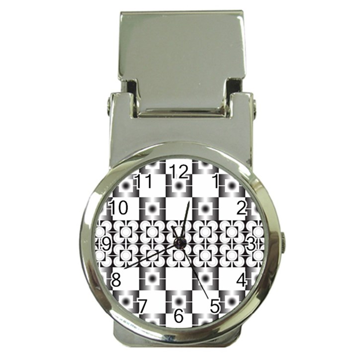 Pattern Background Texture Black Money Clip Watches