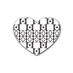 Pattern Background Texture Black Heart Coaster (4 Pack)  by BangZart