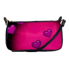 Background Heart Valentine S Day Shoulder Clutch Bags by BangZart