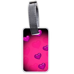 Background Heart Valentine S Day Luggage Tags (one Side)  by BangZart