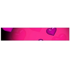 Background Heart Valentine S Day Flano Scarf (large)