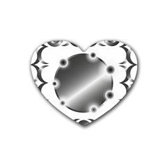 Metal Circle Background Ring Heart Coaster (4 Pack)  by BangZart