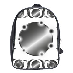 Metal Circle Background Ring School Bags (xl) 