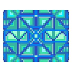 Grid Geometric Pattern Colorful Double Sided Flano Blanket (large) 