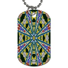 Kaleidoscope Background Dog Tag (one Side) by BangZart